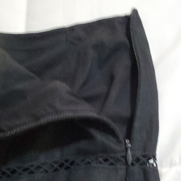 Ralph Lauren Cottagecore  Black Fit and Flare  100% Linen Mini Skirt - Picture 7 of 14